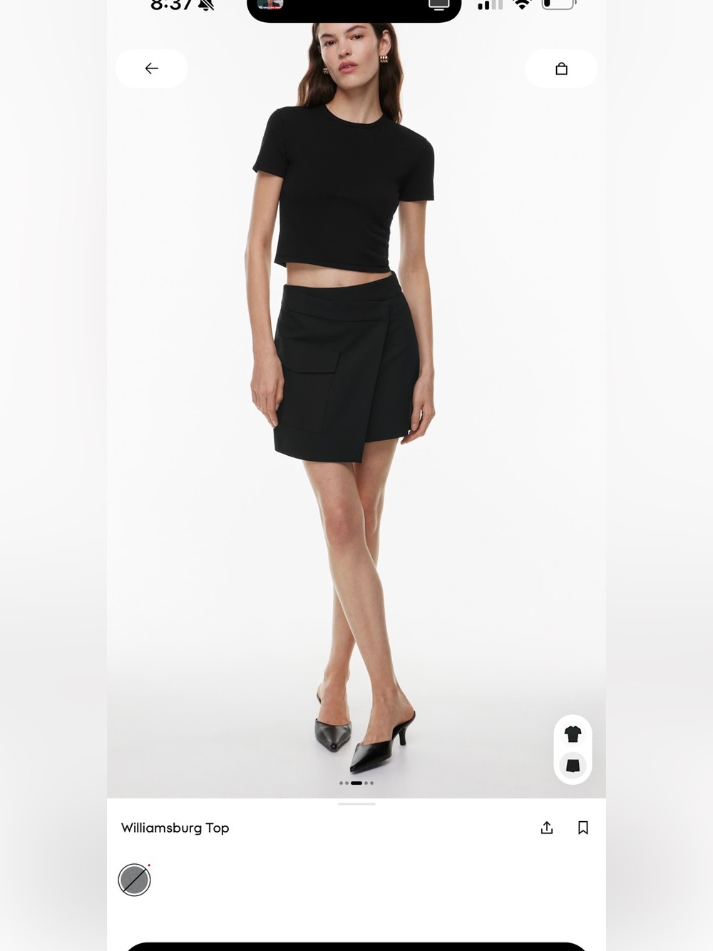 Aritzia Williamsburg Top in Light Beige 2XS